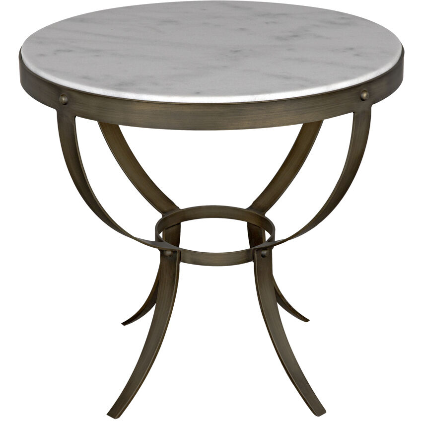 Byron 30 X 30 inch Aged Brass Side Table