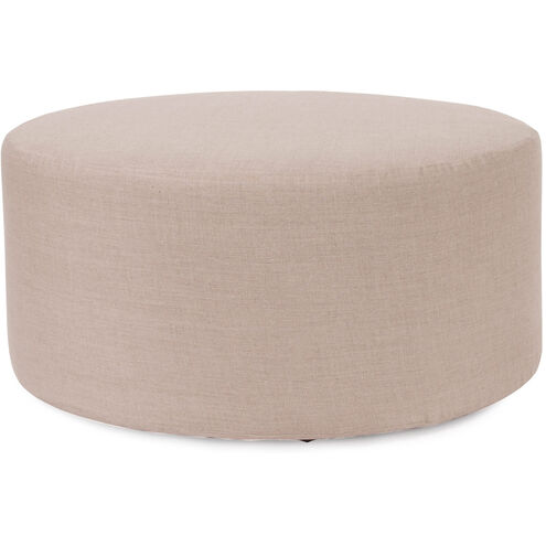 Universal 18 inch Linen Slub Natural Round Ottoman with Slipcover