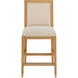 Santos 40 inch Sea Sand/UV Liller Malt/Satin Brass Counter Stool