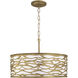 Kato 5 Light 24 inch Havana Gold Semi-Flush Ceiling Light