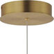Global LED 7 inch Natural Aged Brass Single Pendant Ceiling Light