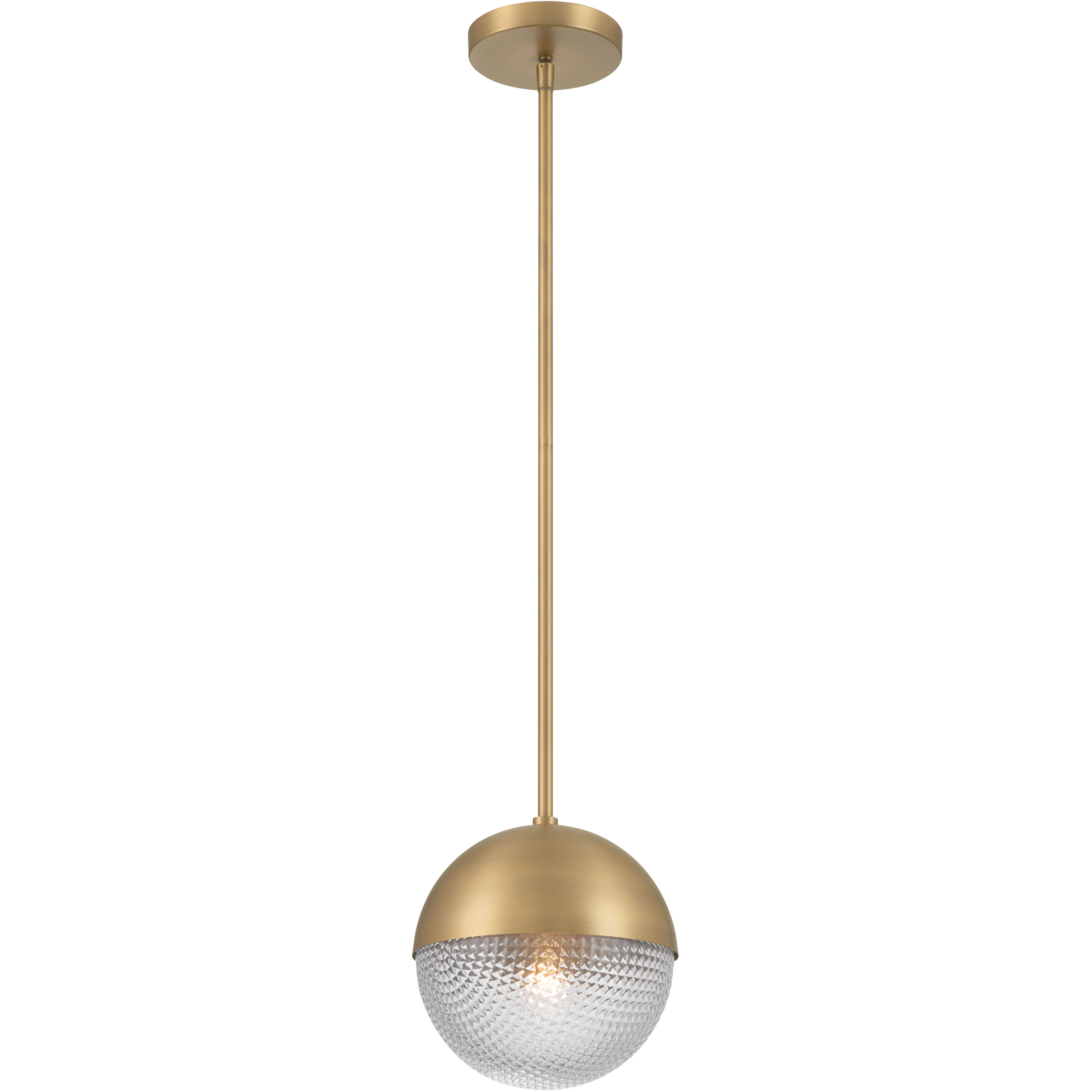 Luniva 1 Light 8 inch Legacy Brass Mini Pendant Ceiling Light