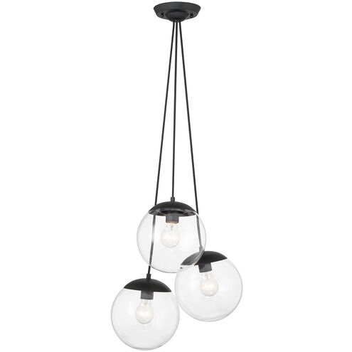 Auresa 3 Light 12 inch Coal Cluster Pendant Ceiling Light