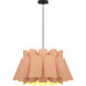 Federica 1 Light 26.8 inch Black Pendant Ceiling Light in Rose/Ash, WEP Collection