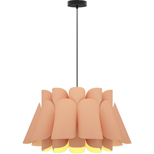 Federica 1 Light 26.8 inch Black Pendant Ceiling Light in Rose/Ash, WEP Collection