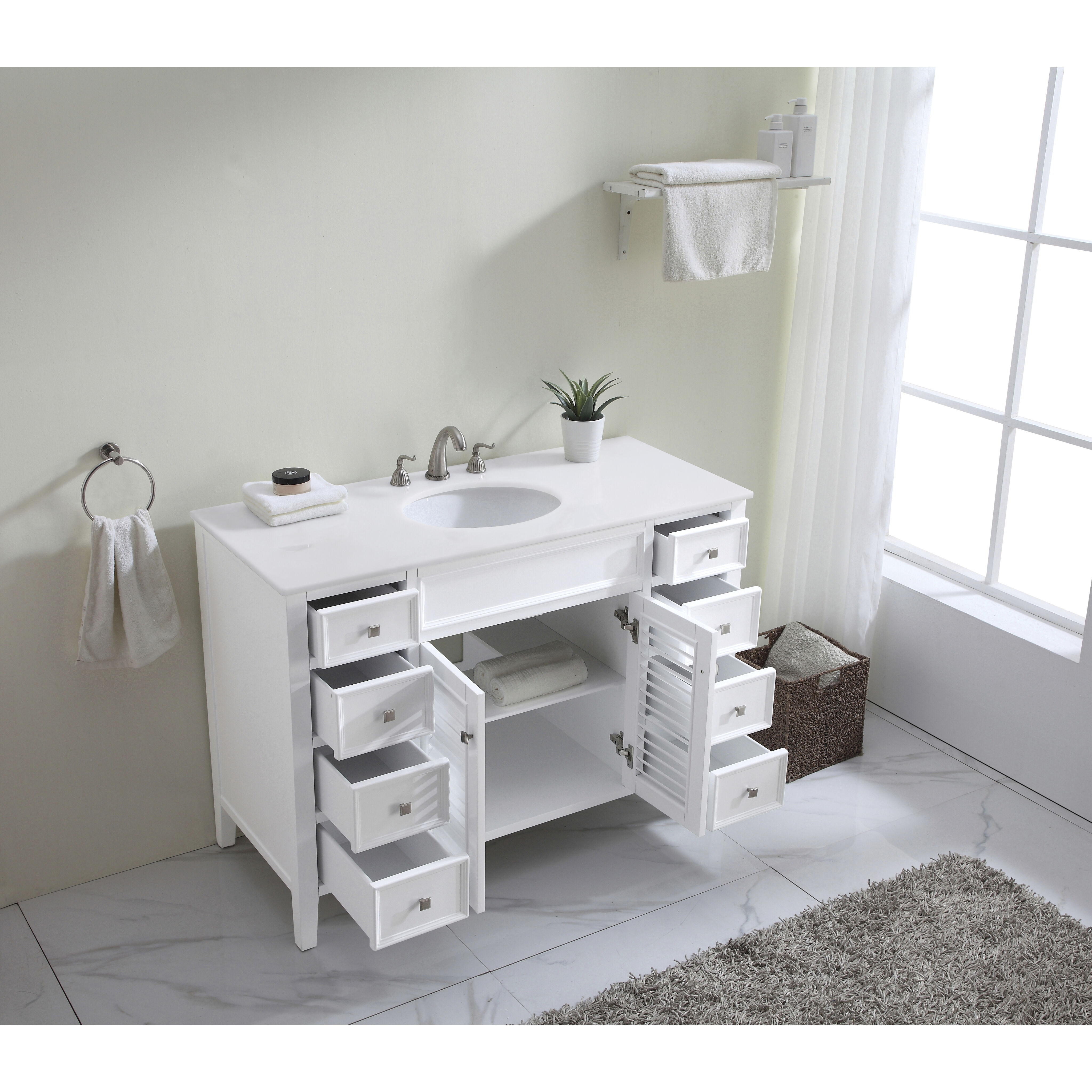 Cape Cod 48 X 21 X 35 inch Antique White Vanity Sink Set