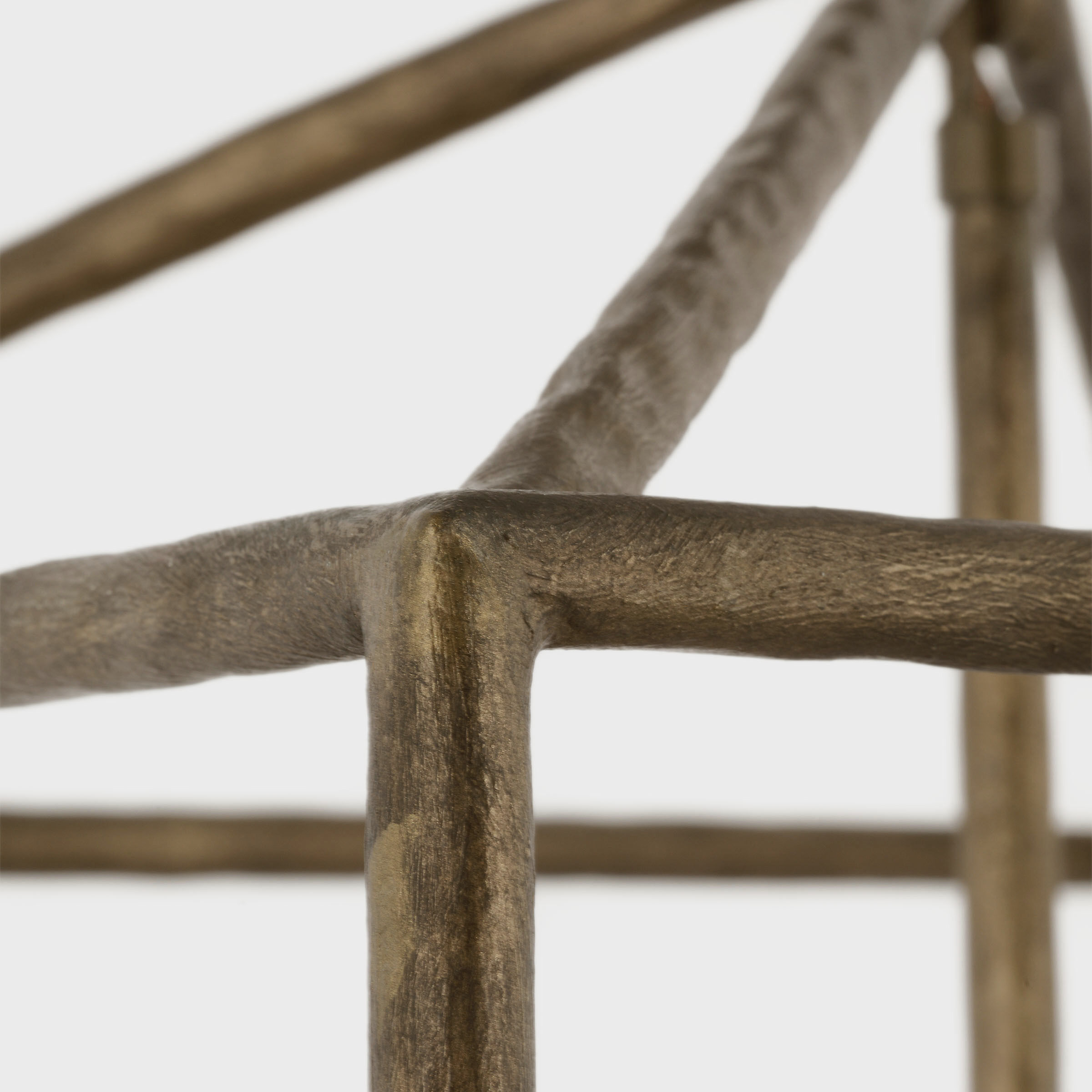 Julie Neill Alberto LED 18 inch Antique Bronze Leaf Open Cage Lantern Ceiling Light, Medium