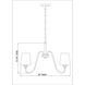 Gianna 5 Light 26 inch Matte Black Chandelier Ceiling Light