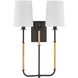 Glenmont Wall Sconce Wall Light in Aged Brass and Distressed Bronze