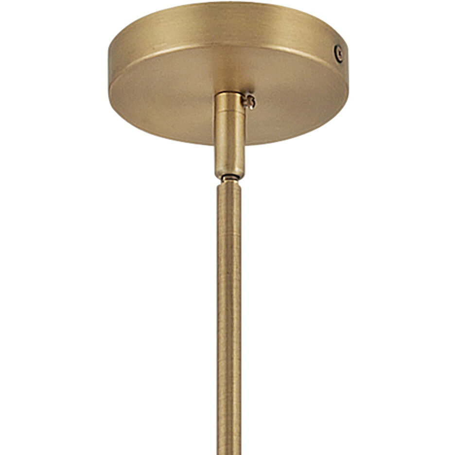 Sinclair 5 Light 50 inch Heritage Brass with Black Indoor Chandelier Ceiling Light