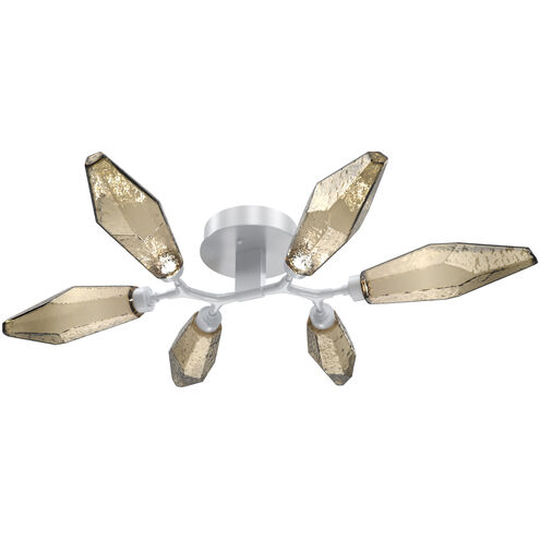 Rock Crystal LED 36.4 inch Classic Silver Flush Mount Ceiling Light in Chilled Bronze, 2700K LED