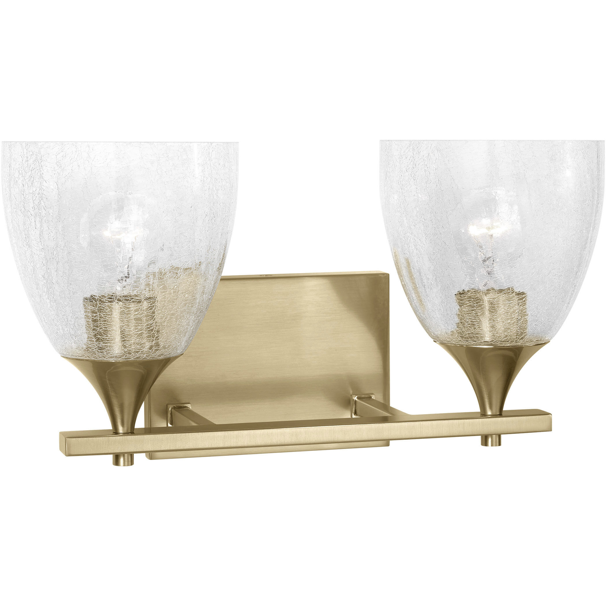 Drew & Jonathan Toffino 2 Light 16 inch Satin Brass Vanity Light Wall Light