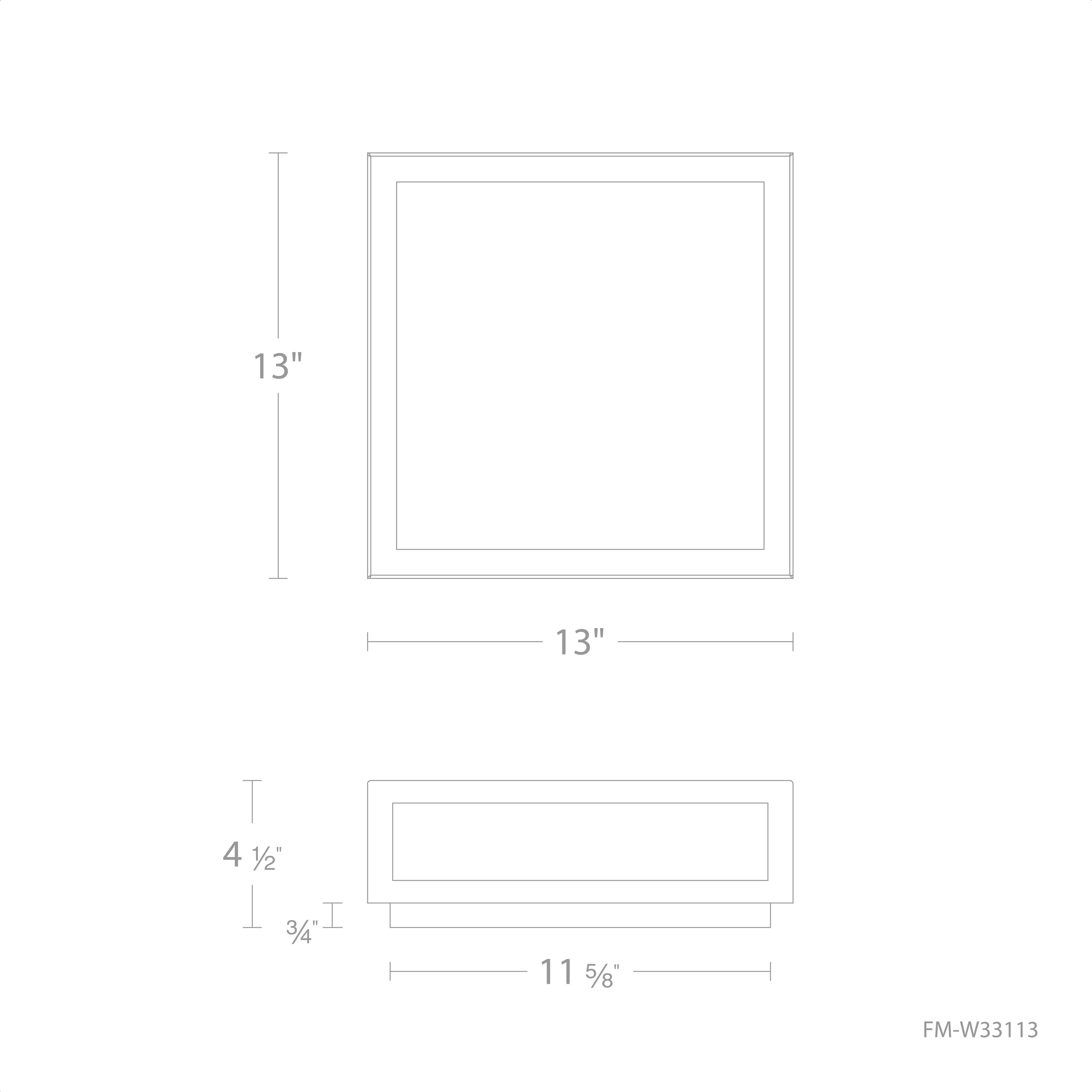 Hawthorne LED 13 inch Black Flush Mount Ceiling Light, dweLED