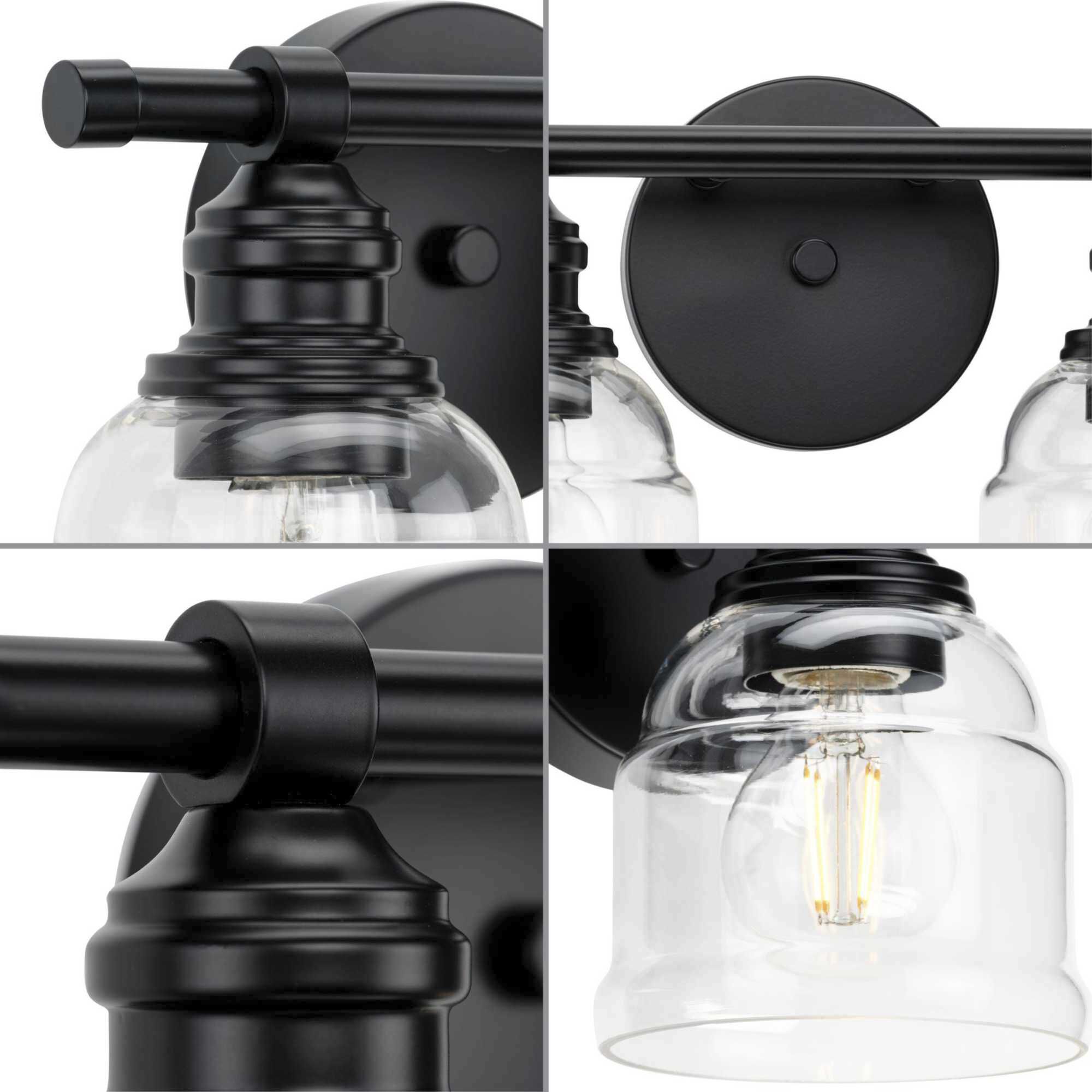 Ambrose 2 Light 13 inch Matte Black Bath Vanity Wall Light