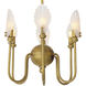 Isabelle 6 Light 20.87 inch Vintage Brass and Handmade Glass Pendant Ceiling Light