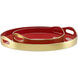 Riya Gold and Red Tray Set, Set of 2