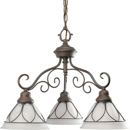 Verona 3 Light 23 inch Cobblestone Chandelier Ceiling Light