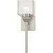 Aragon 1 Light 5 inch Brushed Nickel Vanity Sconce Wall Light