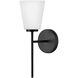 Bri 1 Light 8.25 inch Black Bath Light Wall Light