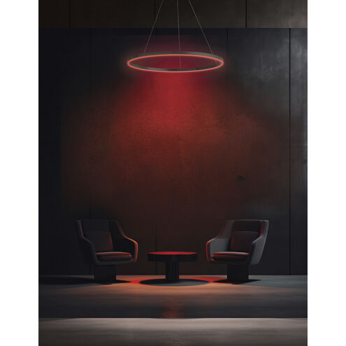 Circulo LED 32 inch Matte Black Chandelier Ceiling Light