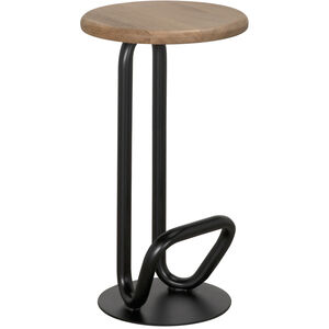 Hook 26 inch Matte Black Counter Stool, Right
