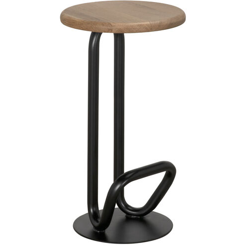 Hook 26 inch Matte Black Counter Stool, Right