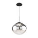 Swayzey LED 14 inch Powder Coated Black Mini-Pendant Ceiling Light in Black Smoke Glass, dweLED