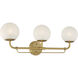Whitehall 3 Light 28 inch Legacy Brass Vanity Light Wall Light
