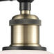 Ballston Athens 1 Light 8 inch Black Antique Brass Sconce Wall Light in Matte White Glass, Ballston