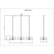 Valencia 3 Light 56 inch Modern Gold Linear Chandelier Ceiling Light