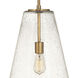 Vance LED 13 inch Heritage Brass Indoor Pendant Ceiling Light