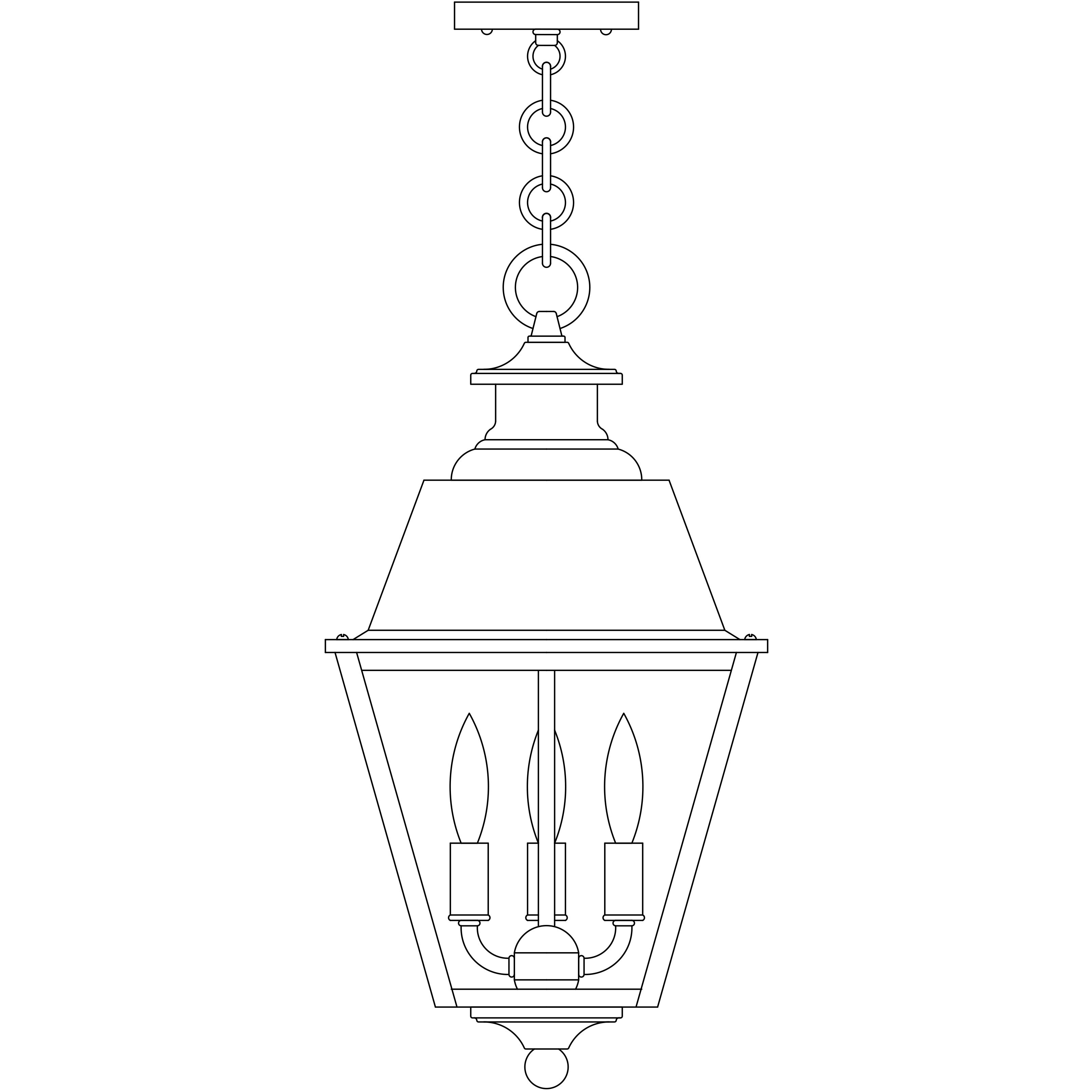 Inverness 3 Light 10.25 inch Antique Copper Pendant Ceiling Light in Rain Mist