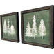 Wooded Winter II Green and Beige and White Framed Art, Propac