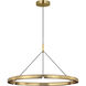 Peter Bristol Cloak LED 36.6 inch Hand-Rubbed Antique Brass Chandelier Ceiling Light