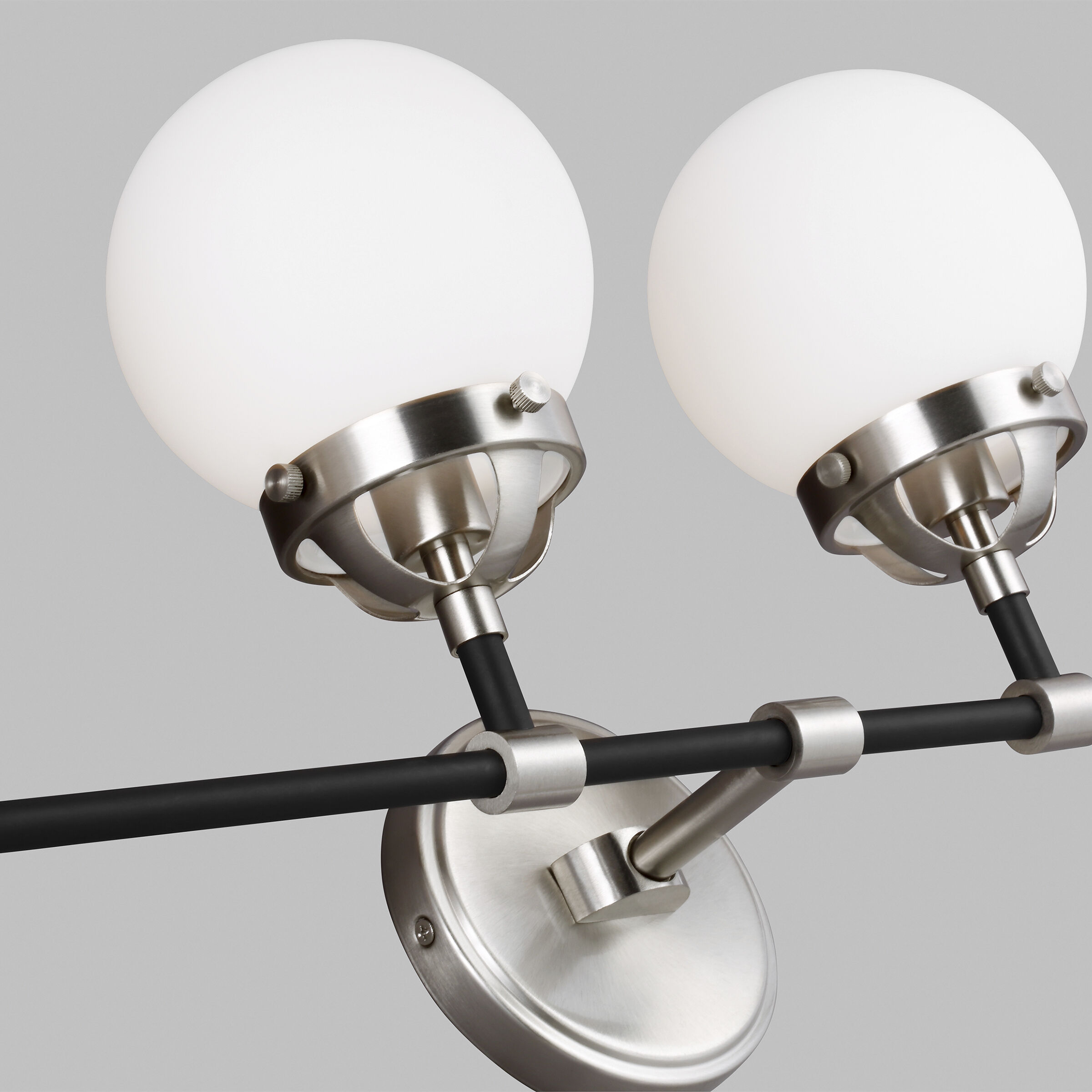 Ian K. Fowler Cafe Wall Bath Fixture Wall Light in Brushed Nickel