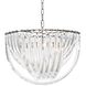 Murano 4 Light 19.69 inch Clear Acrylic and Nickel Chandelier Ceiling Light