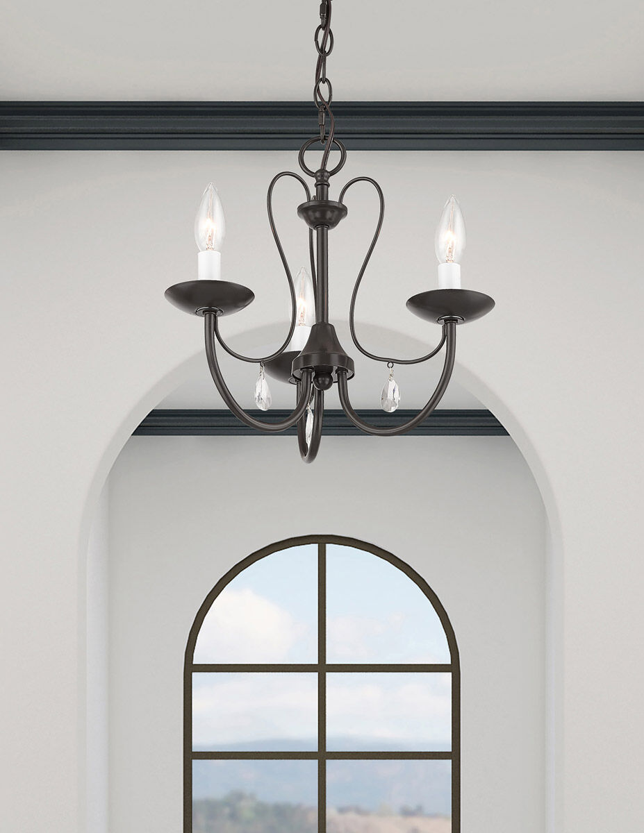 Mirabella 3 Light 15 inch English Bronze Chandelier Ceiling Light