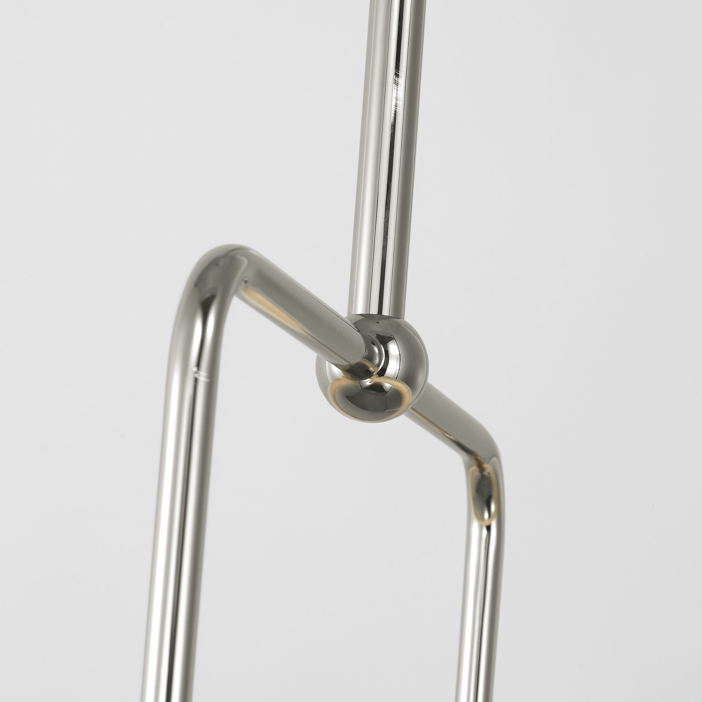 Amber Lewis Serrato LED 32.5 inch Polished Nickel Hanging Shade Ceiling Light