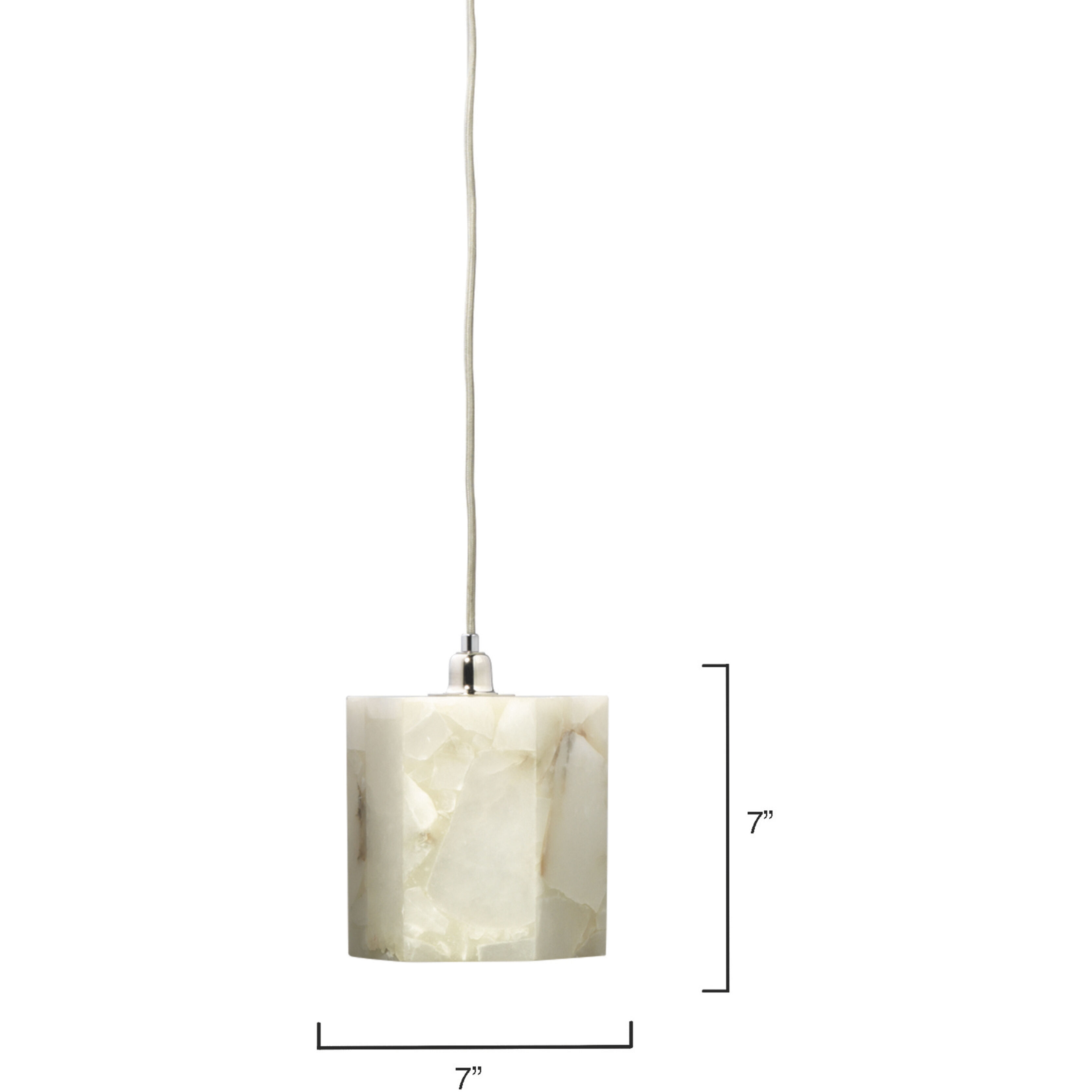 Borealis 1 Light 7 inch Alabaster Pendant Ceiling Light, Hexagon