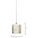 Borealis 1 Light 7 inch Alabaster Pendant Ceiling Light, Hexagon