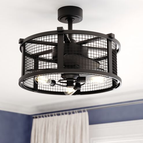 Humboldt 6.1 inch Black with Black-Dark Bronze Blades Ceiling Fan