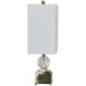 Caprice 25 inch 60 watt Clear and Antique Brass Table Lamp Portable Light