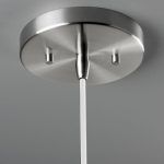 Radiance Collection LED 11.75 inch Gloss Gray with Polished Chrome Pendant Ceiling Light