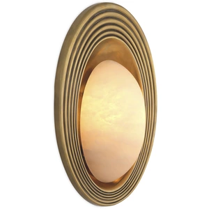 Savono 1 Light 5.71 inch Vintage Brass with Alabaster Wall Lamp Wall Light