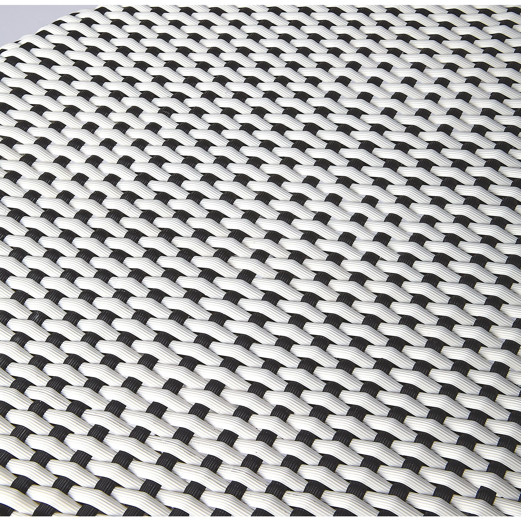 Tobias Round Rattan 30" Bar Stool in White and Black Dot