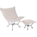 Dune Sand Outdoor Puff Scroll Chair