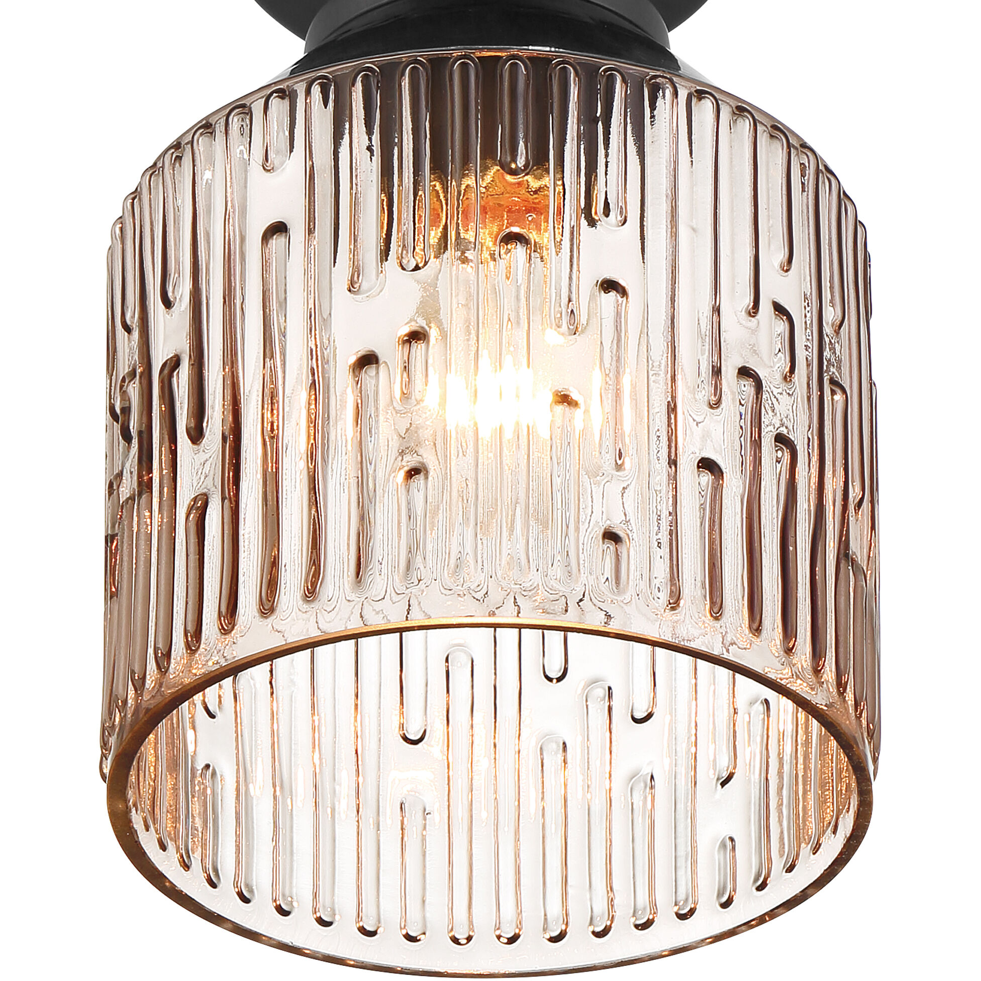 Ele 1 Light 7.25 inch Matte Black Semi-Flush Mount Ceiling Light