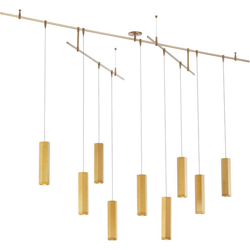 Sean Lavin Blok LED Aged Brass Chandelier Ceiling Light