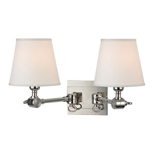 Hillsdale 2 Light 18 inch Polished Nickel Wall Sconce Wall Light