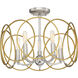 Chassell 5 Light 18 inch Painted Honey Gold/Polish Pendant Ceiling Light, Convertible